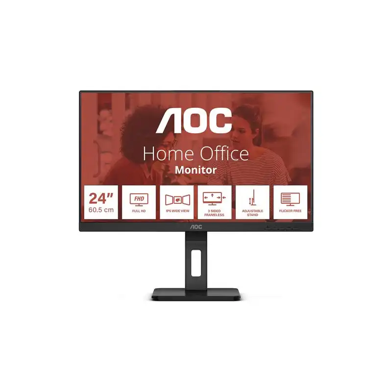 AOC - Écran LED - 24" - 1920 x 1080 Full HD (1080p) @ 75 Hz - IPS - 1000:1 - 4 ms - HDMI, VGA, Display... (24E3QAF)_1