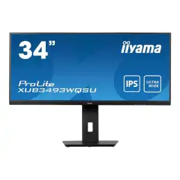 iiyama ProLite - Écran LED - 34" - 3440 x 1440 UWQHD @ 75 Hz - ADS-IPS - 400 cd - m² - 1000:1 -... (XUB3493WQSU-B5)_2