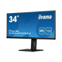 iiyama ProLite - Écran LED - 34" - 3440 x 1440 UWQHD @ 75 Hz - ADS-IPS - 400 cd - m² - 1000:1 -... (XUB3493WQSU-B5)_3