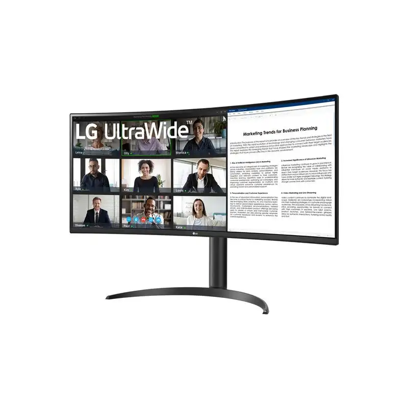 LG UltraWide - Écran LED - incurvé - 34" - 3440 x 1440 WQHD @ 100 Hz - VA - 300 cd - m² - 3000:1 - ... (34WR55QK-B)_1