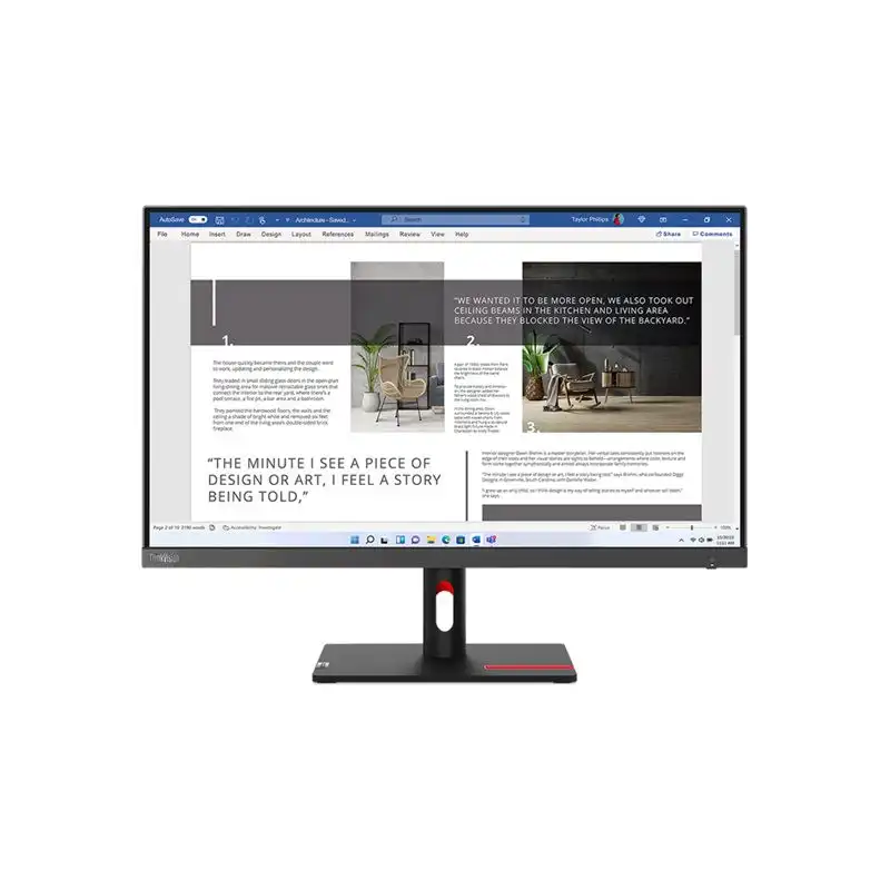 Lenovo ThinkVision S27i-30 - Écran LED - 27" - 1920 x 1080 Full HD (1080p) @ 100 Hz - IPS - 300 cd ... (63DFKAT4EU)_1