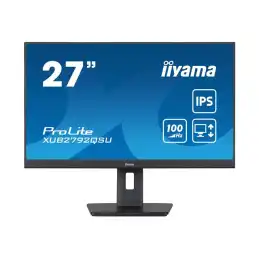 iiyama ProLite - Écran LED - 27" - 2560 x 1440 WQHD @ 100 Hz - IPS - 250 cd - m² - 1300:1 - 0.4 ... (XUB2792QSU-B6)_1