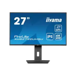 iiyama ProLite - Écran LED - 27" - 3840 x 2160 4K @ 60 Hz - IPS - 350 cd - m² - 1300:1 - 4 ms -... (XUB2792UHSU-B6)_1