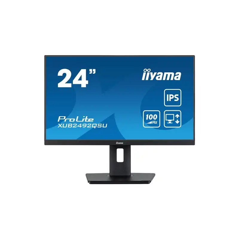 iiyama ProLite - Écran LED - 24" (23.8" visualisable) - 2560 x 1440 WQHD @ 100 Hz - IPS - 300 cd... (XUB2492QSU-B1)_1