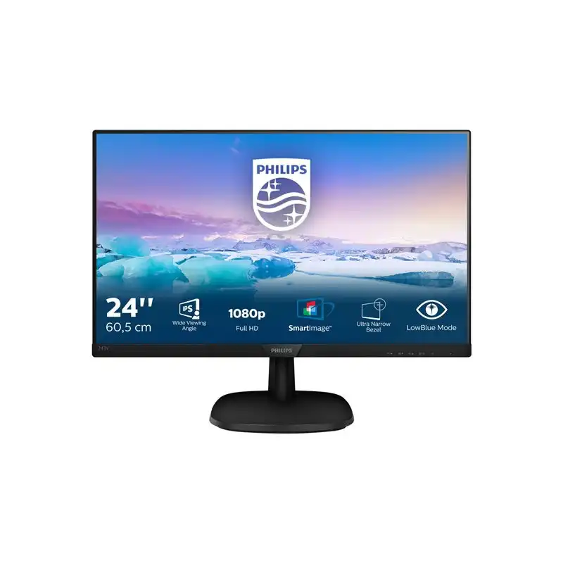 Philips V-line 243V7QJABF - Écran LED - 24" (24" visualisable) - 1920 x 1080 Full HD (1080p) @ 6... (243V7QJABF/00)_1