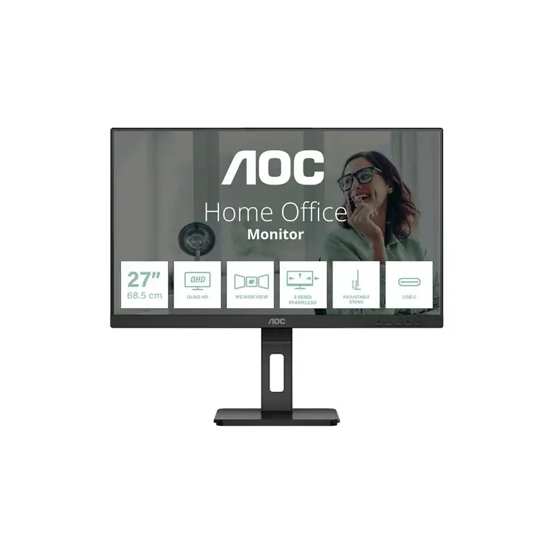 AOC Pro-line - Écran LED - 27" - 2560 x 1440 QHD @ 75 Hz - IPS - 350 cd - m² - 1000:1 - 4 ms - 2xHDMI,... (Q27P3CV)_1