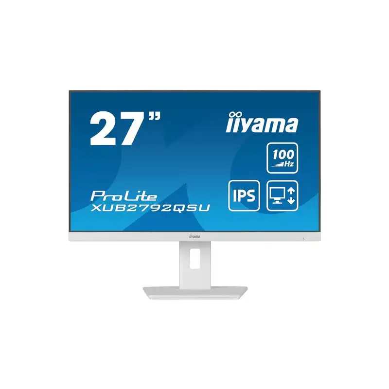 iiyama ProLite - Écran LED - 27" - 2560 x 1440 QHD @ 100 Hz - IPS - 250 cd - m² - 1300:1 - 0.4 m... (XUB2792QSU-W6)_1