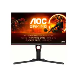 AOC Gaming - Écran LED - jeux - 27" - 2560 x 1440 QHD @ 180 Hz - VA - 700 cd - m² - 4000:1 - Displ... (Q27G3XMN/BK)_1