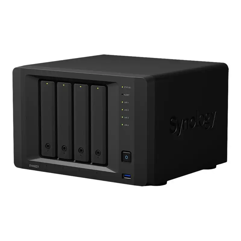 SYNOLOGY NVR compact 4 baies GPU intégré avec solution danalyse « deep learning » (DVA3221)_1