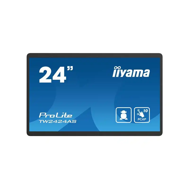 iiyama ProLite - Écran LED - 24" (23.6" visualisable) - fixe - écran tactile - 1920 x 1080 Full HD... (TW2424AS-B1)_1