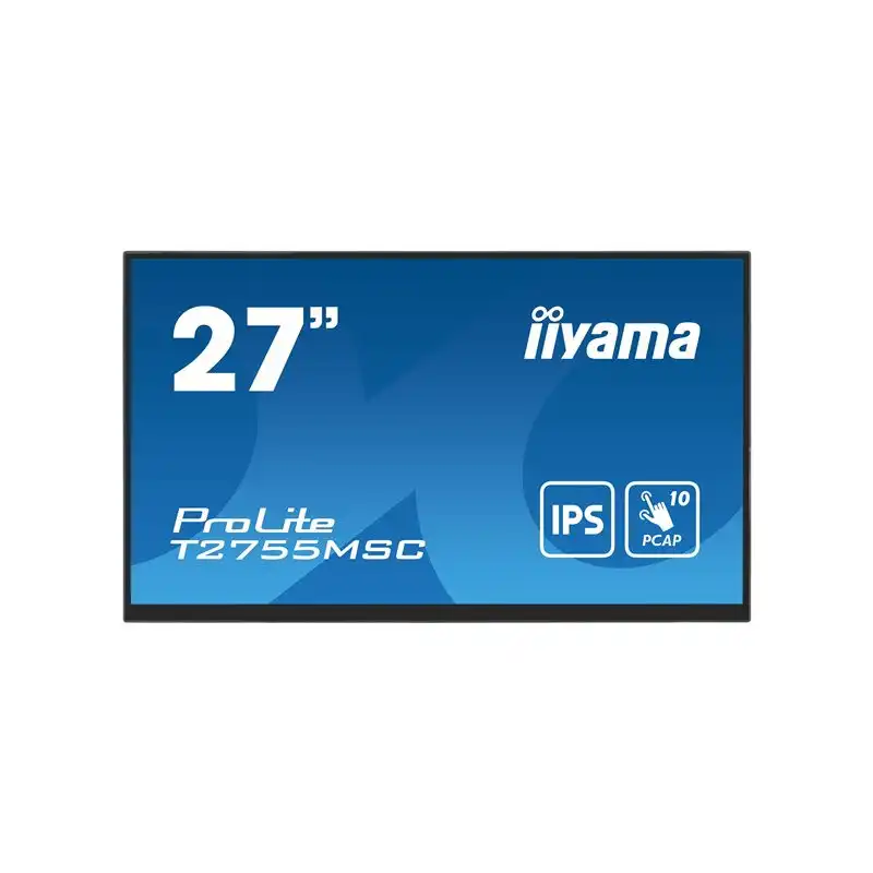 iiyama ProLite - Écran LED - 27" - écran tactile - 1920 x 1080 Full HD (1080p) @ 60 Hz - IPS - 400... (T2755MSC-B1)_1