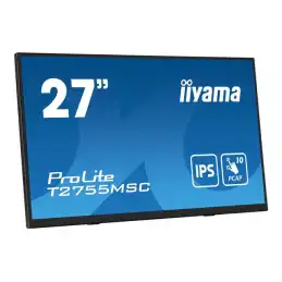 iiyama ProLite - Écran LED - 27" - écran tactile - 1920 x 1080 Full HD (1080p) @ 60 Hz - IPS - 400... (T2755MSC-B1)_4