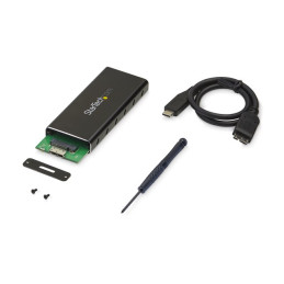 USB 3.1 (10 Gb - s) - Pour SSD SATA M.2 NGFF - Boîtier SSD M.2 avec câble USB-C - Aluminium - Boit... (SM21BMU31C3)_3