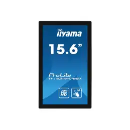 iiyama ProLite - Écran LED - 15.6" - cadre ouvert - écran tactile - 1920 x 1080 Full HD (1080p) @... (TF1634MC-B8X)_1