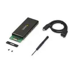 USB 3.1 (10 Gb - s) - Pour SSD SATA M.2 NGFF - Boîtier SSD M.2 avec câble USB-C - Aluminium - Boit... (SM21BMU31C3)_3