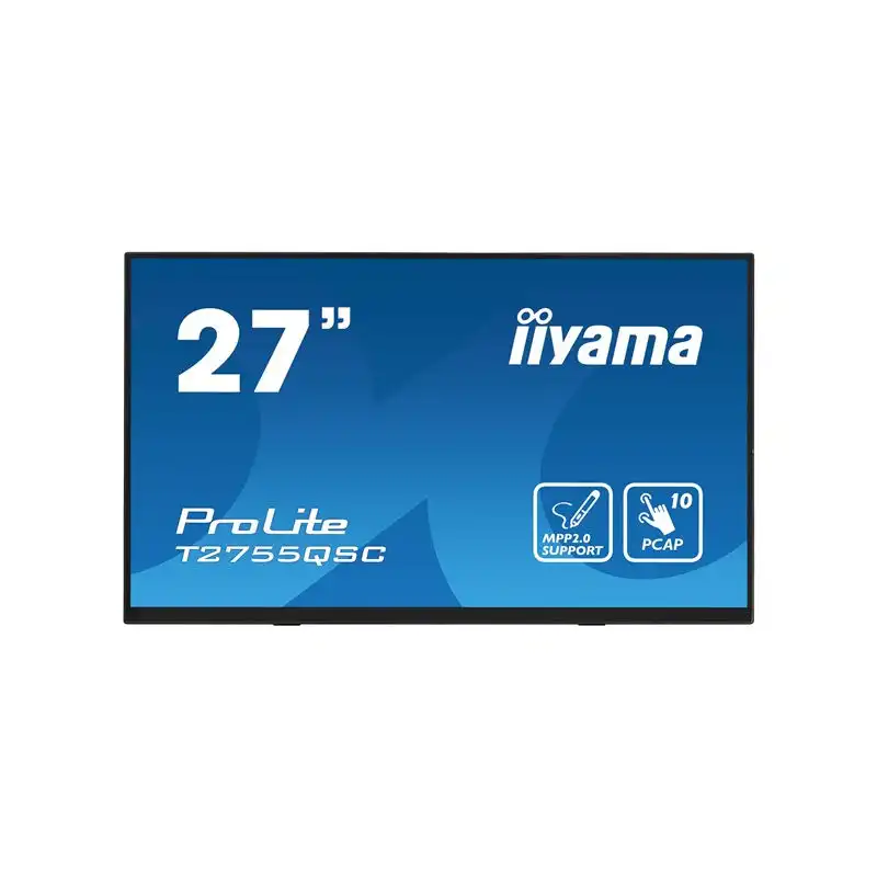 iiyama ProLite - Écran LED - 27" - écran tactile - 2560 x 1440 WQHD @ 75 Hz - IPS - 400 cd - m² - ... (T2755QSC-B1)_1