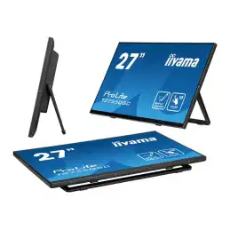 iiyama ProLite - Écran LED - 27" - écran tactile - 2560 x 1440 WQHD @ 75 Hz - IPS - 400 cd - m² - ... (T2755QSC-B1)_9