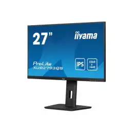 iiyama ProLite - Écran LED - 27" - 2560 x 1440 QHD @ 100 Hz - IPS - 250 cd - m² - 1300:1 - 1 ms -... (XUB2793QS-B6)_3