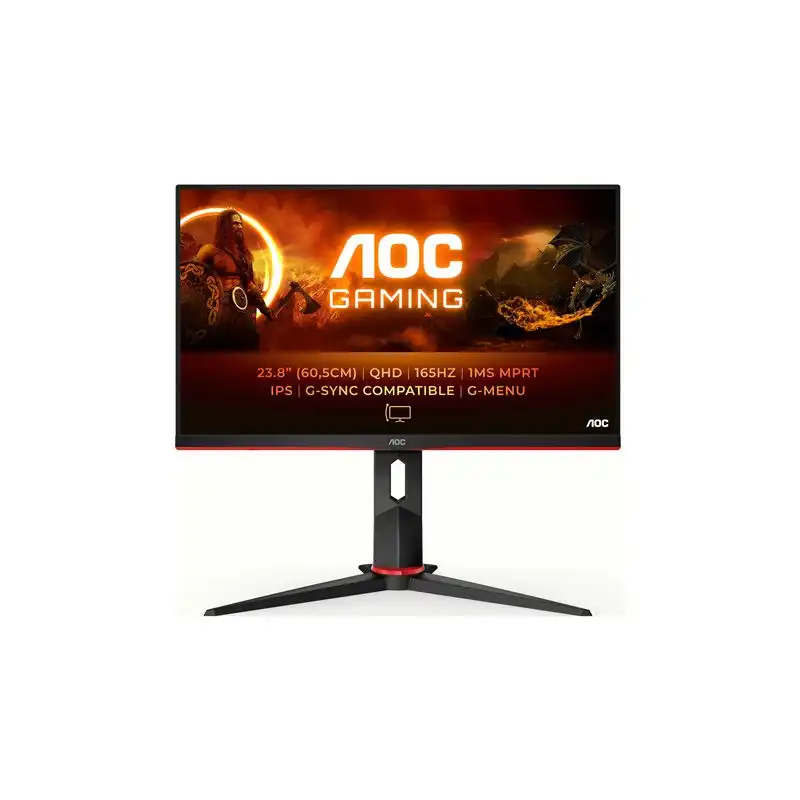 AOC Gaming - Écran LED - jeux - 24" (23.8" visualisable) - 2560 x 1440 QHD @ 165 Hz - IPS - 1000:1 -... (Q24G2A/BK)_1