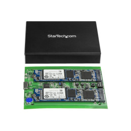 Boîtier USB 3.1 2x SSD - USB-A et USB-C - Aluminium - Baie de stockage flash - 2 Baies - USB 3.1 (... (SM22BU31C3R)_2