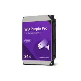 Disque dur - 24 To - surveillance, vidéo intelligente - interne - 3.5" - SATA 6Gb - s - 7200 tours -... (WD241PURP)_1