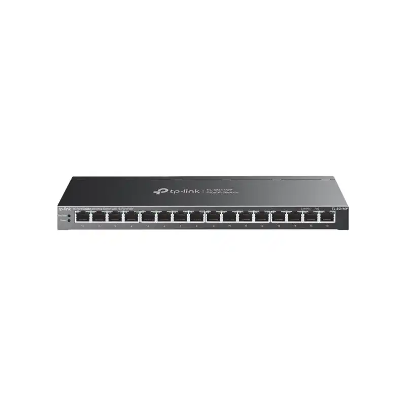 Link V1 - Commutateur - non géré - 16 x 10 - 100 - 1000 (PoE+) - de bureau - PoE+ (120 W) (TL-SG116P)_1