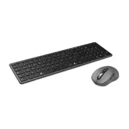 Ensemble clavier et souris - rechargeable - compact - sans fil - 2.4 GHz, Bluetooth 5.0 LE - AZERTY ... (900908RFR)_2