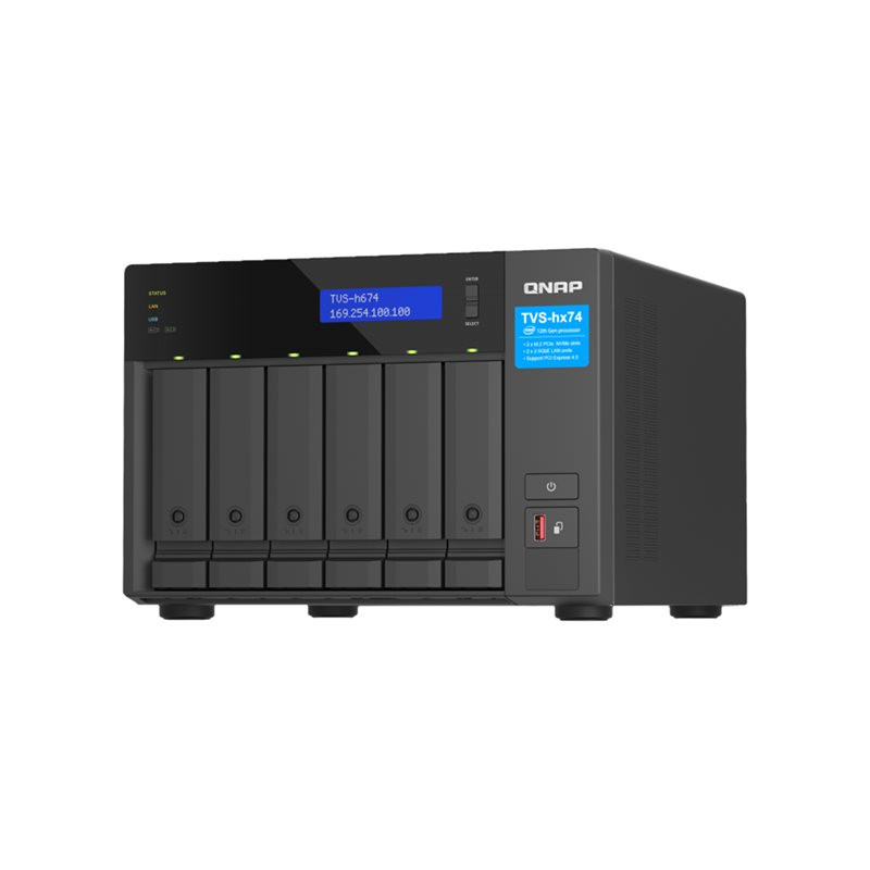 Serveur NAS - 6 Baies - SATA 6Gb - s - RAID JBOD, 0, 1, 5, 6, 10, 50, TM, RAID TP - RAM 32 Go ... (TVS-H674-I5-32G)_1