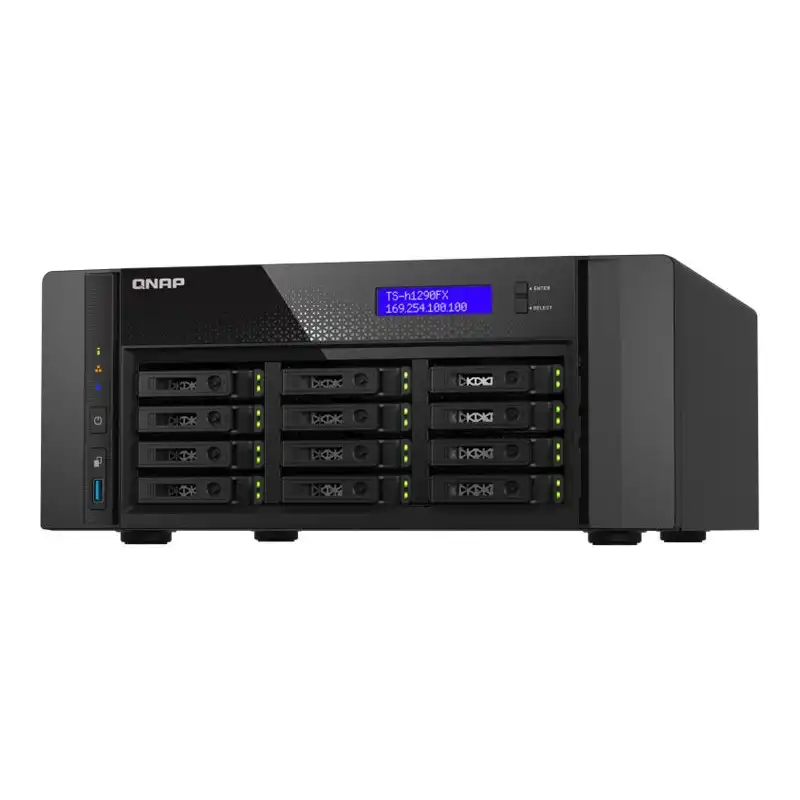 QNAP TS-h1290FX - Serveur NAS - 12 Baies - SATA 6Gb - s - PCIe (NVMe) - U.2 - RAM 64 Go -... (TS-H1290FX-7232P-64G)_1