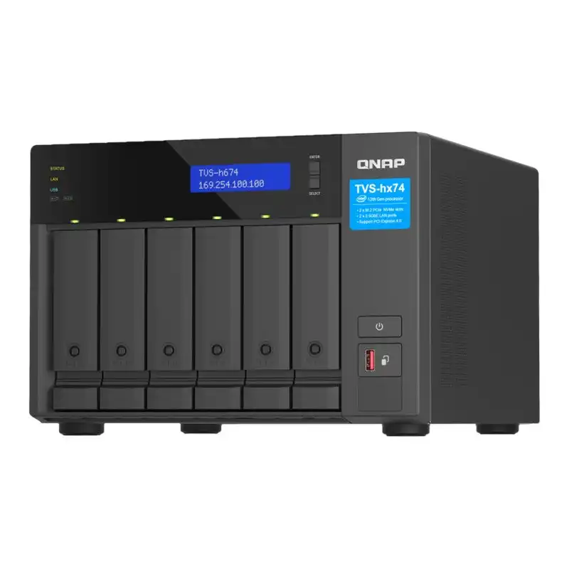 QNAP TVS-H674 - Serveur NAS - 6 Baies - SATA 6Gb - s - RAID RAID 0, 1, 5, 6, 10, 50, JBOD, RAI... (TVS-H674-I3-16G)_1