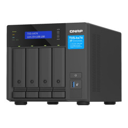 Serveur NAS - 4 Baies - SATA 6Gb - s - RAID JBOD, 0, 1, 5, 6, 10, TM, RAID TP - RAM 8 Go - Giga... (TVS-H474-PT-8G)_1