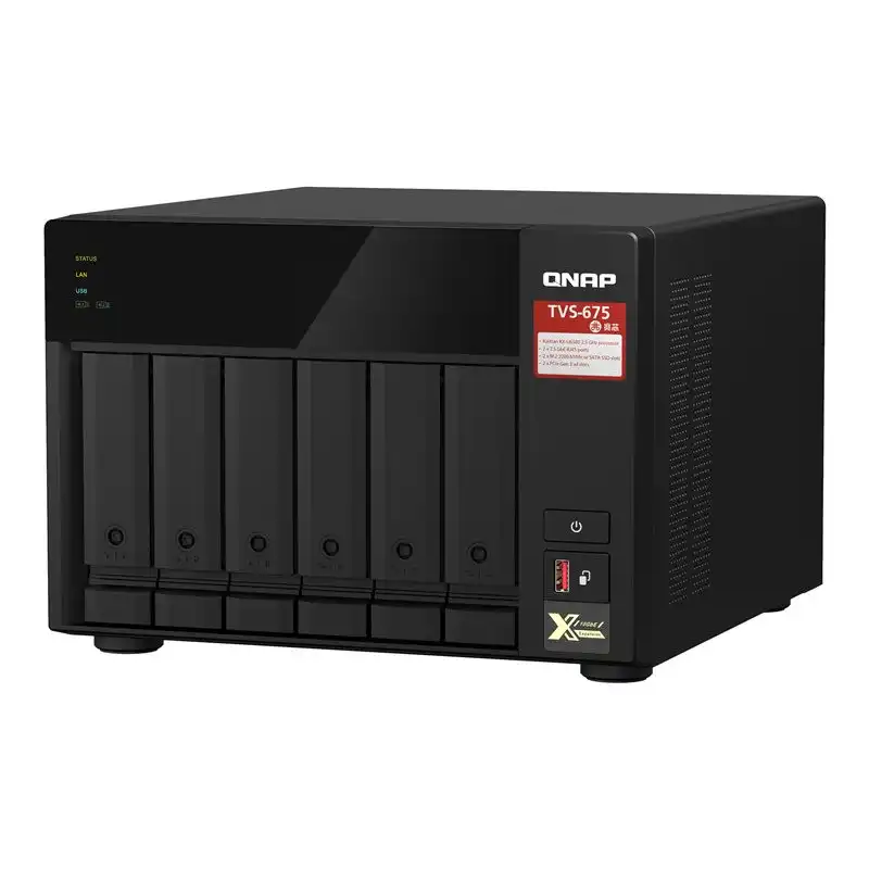 QNAP TVS-675 - Serveur NAS - 6 Baies - SATA 6Gb - s - RAID 5, 6, 10 - RAM 8 Go - Gigabit Ethernet -... (TVS-675-8G)_1