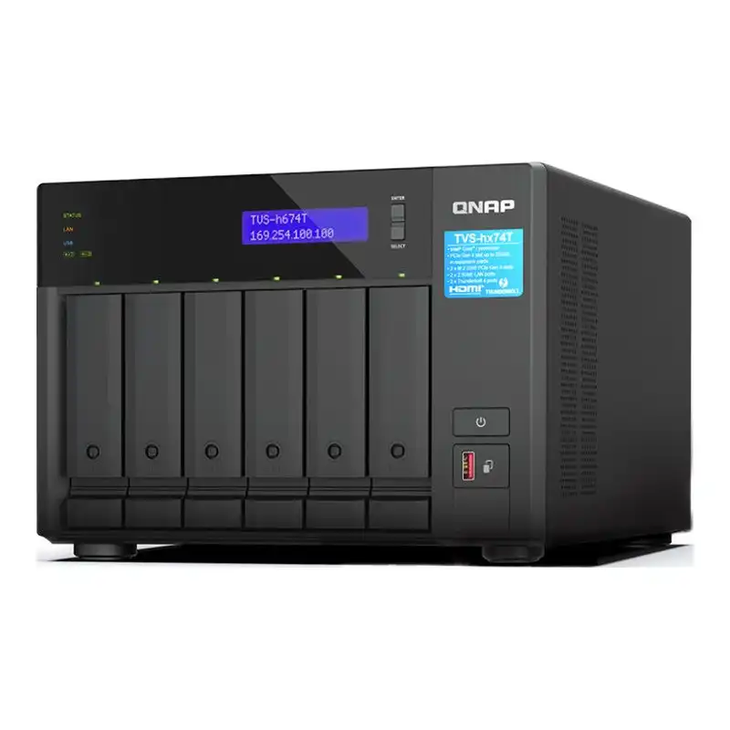 QNAP TVS-H674T - Serveur NAS - 6 Baies - SATA 6Gb - s - RAID RAID 0, 1, 5, 6, 10, 50, JBOD - ... (TVS-H674T-I5-32G)_1