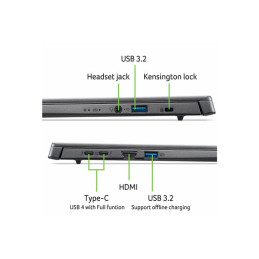 Conception de charnière à 180 degrés - Intel Core Ultra 5 - 226V - jusqu'à 4.5 GHz - Win 11 Home ... (NX.JFVEF.009)_11