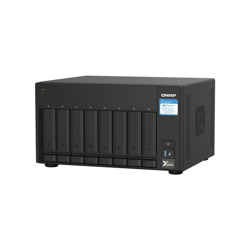 Serveur NAS - 8 Baies - SATA 6Gb - s - RAID 0, 1, 5, 6, 10, 50, 60, JBOD - RAM 4 Go - Gigabit Ethe... (TS-832PX-4G)_1
