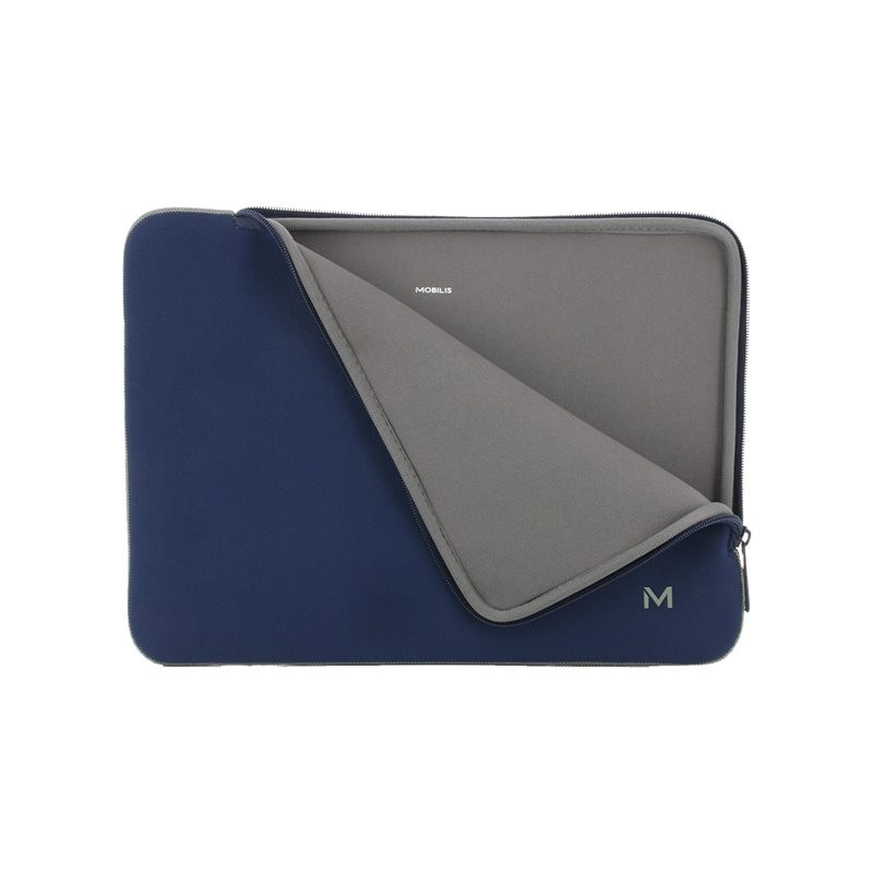 Housse d'ordinateur portable - 12.5" - 14.2" - bleu marine et gris (049021)_1