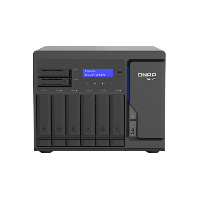Serveur NAS - 8 Baies - SATA 6Gb - s - RAID 0, 1, 5, 6, 10, 50, JBOD, 60, RAID TP, TM - RAM 8... (TS-H886-D1602-8G)_1