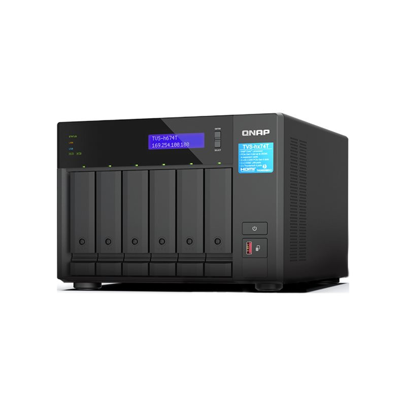 Serveur NAS - 6 Baies - SATA 6Gb - s - RAID 0, 1, 5, 6, 10, JBOD, 50 - RAM 32 Go - 2.5 Gigabi... (TVS-H674T-I5-32G)_1