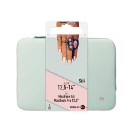 Housse d'ordinateur portable - 12.5" - 14" - gris perle, rose poudré (049005)_4