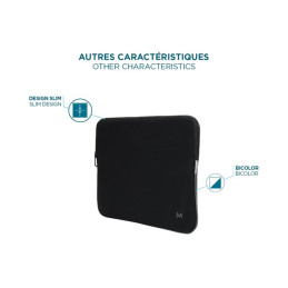 Housse d'ordinateur portable - mousse à mémoire de forme - 12.5" - 14" - gris, noir (049016)_1