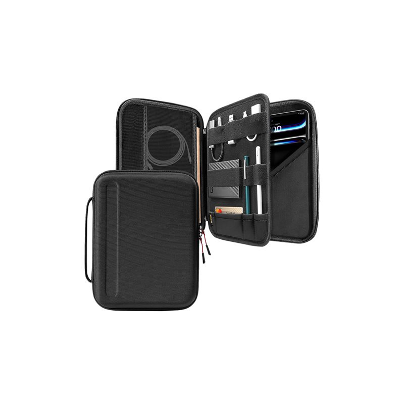 Sacoche de transport rigide antichocs pour Pc portable ou tablette jusque 13" - 2 compartiments de r... (DY-HC5275)_1