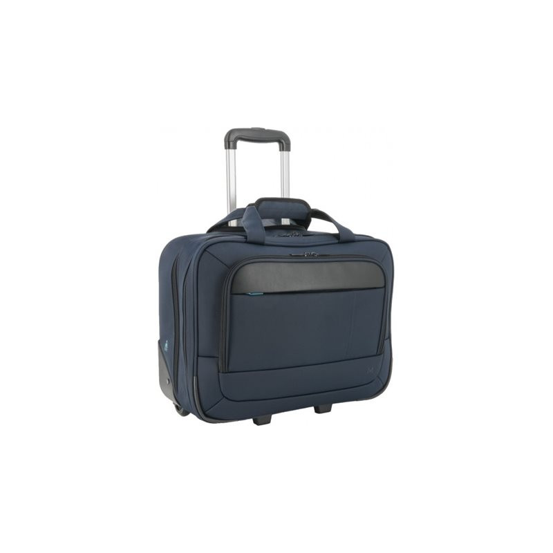 Valise de transport pour ordinateur portable - 20 % recyclé - 14" - 17" - bleu marine, noir (005044)_1