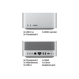 USFF M3 Ultra - RAM 96 Go - SSD 1 To - M3 Ultra 60-core - Gigabit Ethernet, 10 Gigabit Ethernet, 5 G... (MU973FN/A)_8