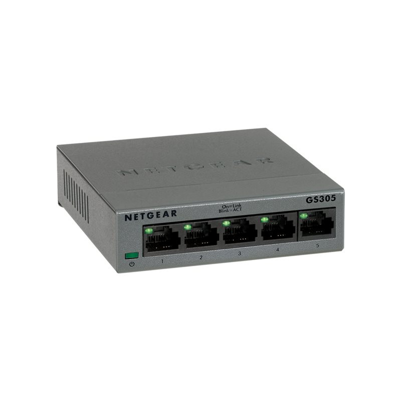 Commutateur - non géré - 5 x 10 - 100 - 1000 - de bureau, fixation murale (GS305-300PES)_1