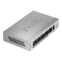 Commutateur - non géré - 4 x 10 - 100 - 1000 (PoE+) + 1 x 10 - 100 - 1000 - fixation murale, ... (GS1005HP-EU0101F)_3