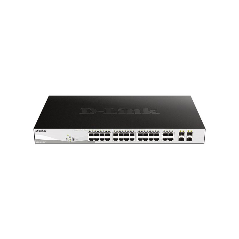Commutateur - C3 - Géré - 24 x 10 - 100 - 1000 (PoE) + 4 x Gigabit SFP - de bureau, Montable su... (DGS-1210-28P/E)_1