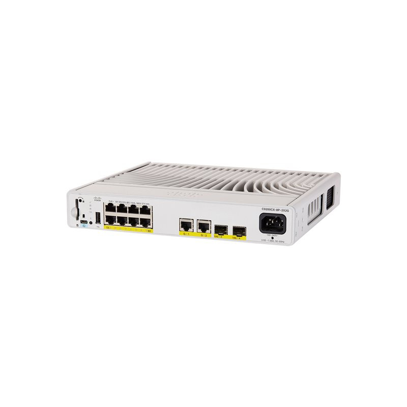 Network Essentials - commutateur - compact - C3 - Géré - 8 x 10 - 100 - 1000 (PoE+) + 2 x 10... (C9200CX-8P-2X2G-E)_1