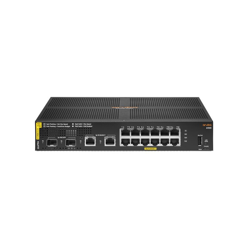 Commutateur - Géré - 12 x 10 - 100 - 1000 (PoE+) + 2 x 1 Gigabit - 10 Gigabit SFP+ + 2 x 1000Base-T ... (JL679AABB)_1