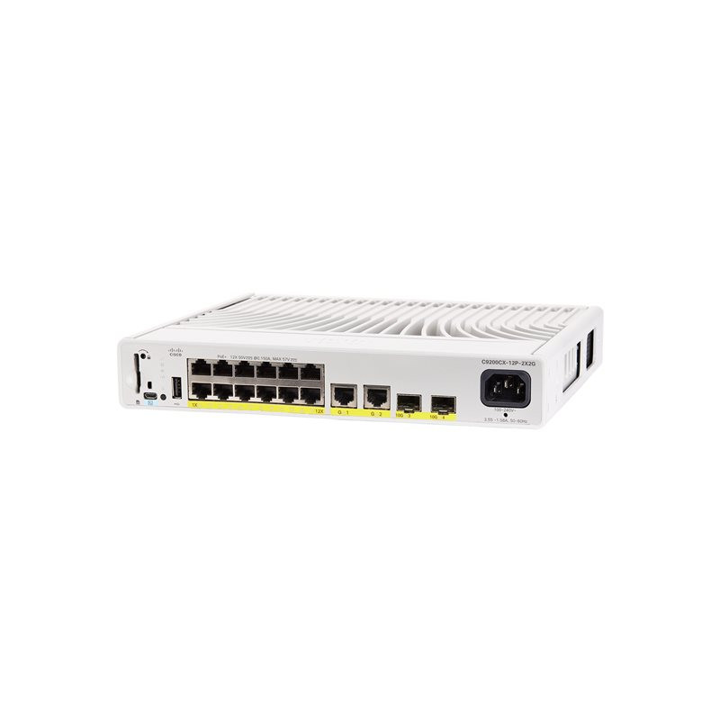 Network Essentials - commutateur - compact - C3 - Géré - 12 x 10 - 100 - 1000 (PoE+) + 2 x ... (C9200CX-12P-2X2G-E)_1