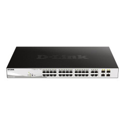 Commutateur - intelligent - 24 x 10 - 100 - 1000 (PoE+) + 4 x combo Gigabit - de bureau, Monta... (DGS-1210-28MP/E)_1
